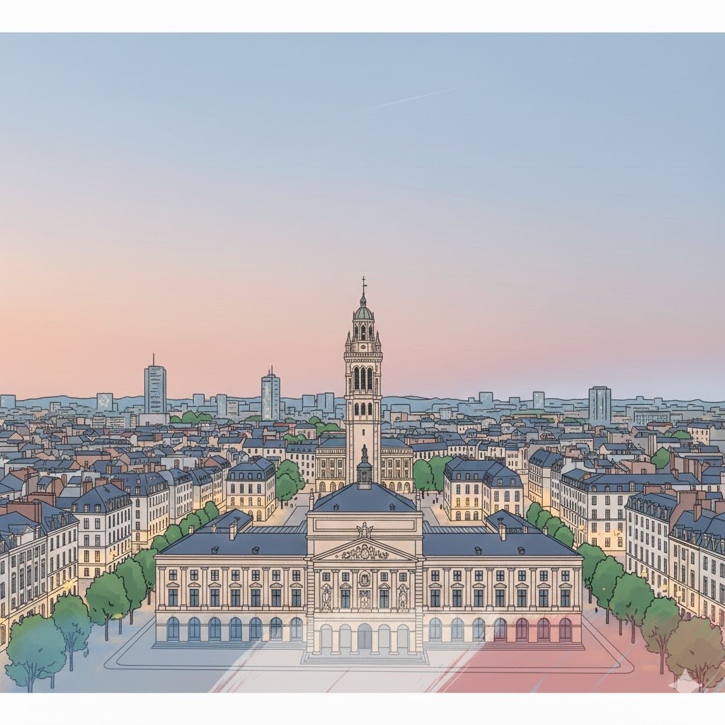 Examen civique à Lille - Beffroi et Place du Général de Gaulle